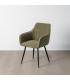 SILLA VERDE TEJIDO-METAL SALÓN 55 X 58,50 X 84 CM