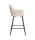 TABURETE BEIGE TEJIDO-METAL SALÓN 47 X 47 X 93 CM