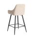 TABURETE BEIGE TEJIDO-METAL SALÓN 47 X 47 X 93 CM