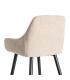 TABURETE BEIGE TEJIDO-METAL SALÓN 47 X 47 X 93 CM