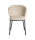 SILLA ESPIGA BEIGE TEJIDO-METAL SALÓN 55 X 55 X 78 CM