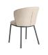 SILLA ESPIGA BEIGE TEJIDO-METAL SALÓN 55 X 55 X 78 CM