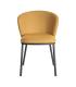 SILLA ESPIGA MOSTAZA TEJIDO-METAL SALÓN 55 X 55 X 78 CM