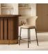 TABURETE ESPIGA BEIGE TEJIDO-METAL SALÓN 55 X 55 X 96 CM