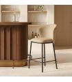 TABURETE ESPIGA BEIGE TEJIDO-METAL SALÓN 55 X 55 X 96 CM