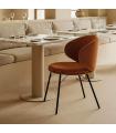 Terracotta fabric-metal living room chair 57 x 53 x 75 cm