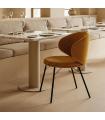 Mustard fabric-metal living room chair 57 x 53 x 75 cm