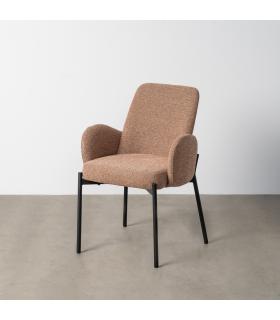 SILLA JASPEADO ROSA TEJIDO-METAL SALÓN 56 X 57 X 84 CM