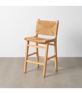 TABURETE NATURAL MADERA 45 X 46 X 94 CM