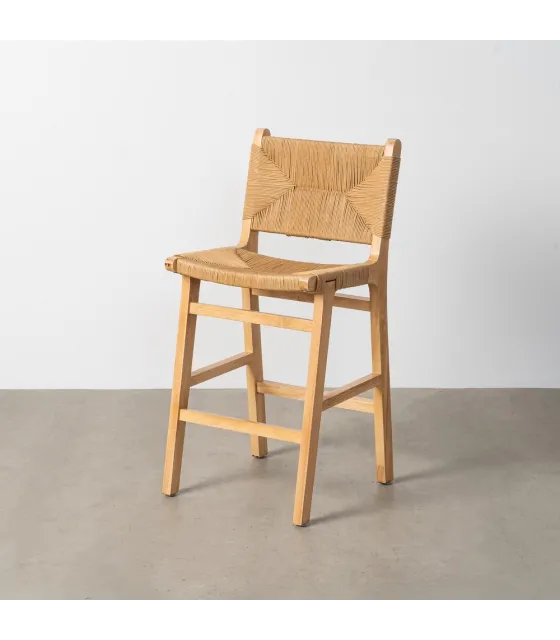 TABURETE NATURAL MADERA 45 X 46 X 94 CM