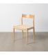 SILLA NATURAL-BEIGE MADERA 53 X 55 X 82 CM