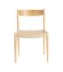 SILLA NATURAL-BEIGE MADERA 53 X 55 X 82 CM