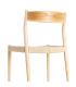 SILLA NATURAL-BEIGE MADERA 53 X 55 X 82 CM