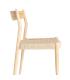SILLA NATURAL-BEIGE MADERA 53 X 55 X 82 CM