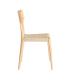 SILLA NATURAL-BEIGE MADERA 46 X 50 X 81 CM