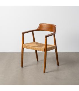 SILLA MARRÓN MADERA 57 X 57 X 78 CM