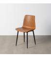 Camel metal / faux leather chair 45 x 47 x 81 cm