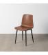 SILLA MARRÓN METAL / SIMIL PIEL