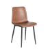SILLA MARRÓN METAL / SIMIL PIEL