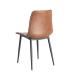 SILLA MARRÓN METAL / SIMIL PIEL