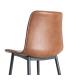 SILLA MARRÓN METAL / SIMIL PIEL