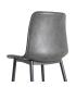 SILLA NEGRO METAL / SIMIL PIEL
