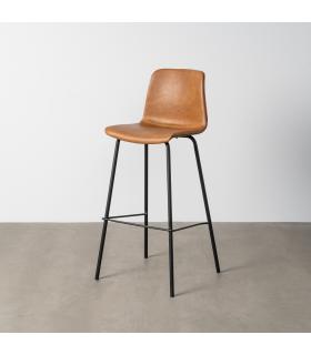 TABURETE CAMEL METAL / SIMIL PIEL 47 X 47 X 103 CM