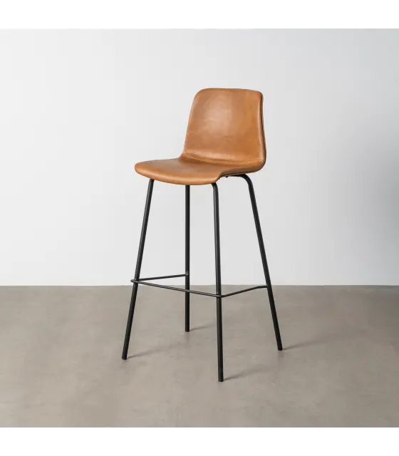 TABURETE CAMEL METAL / SIMIL PIEL 47 X 47 X 103 CM