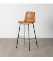 TABURETE CAMEL METAL / SIMIL PIEL 47 X 47 X 103 CM