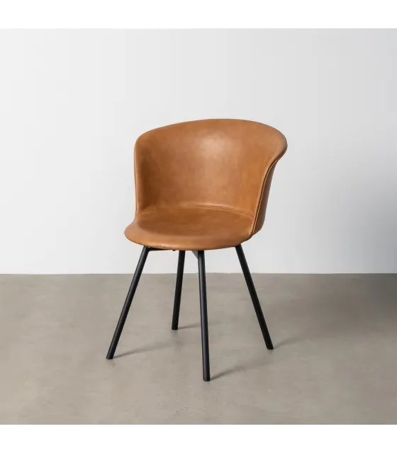SILLA CAMEL METAL / SIMIL PIEL 53 X 51,50 X 76 CM
