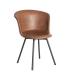 SILLA MARRÓN METAL / SIMIL PIEL 53 X 51,50 X 76 CM