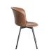 SILLA MARRÓN METAL / SIMIL PIEL 53 X 51,50 X 76 CM