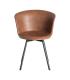 SILLA MARRÓN METAL / SIMIL PIEL 53 X 51,50 X 76 CM