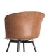 SILLA MARRÓN METAL / SIMIL PIEL 53 X 51,50 X 76 CM