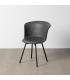 SILLA NEGRO METAL / SIMIL PIEL 53 X 51,50 X 76 CM