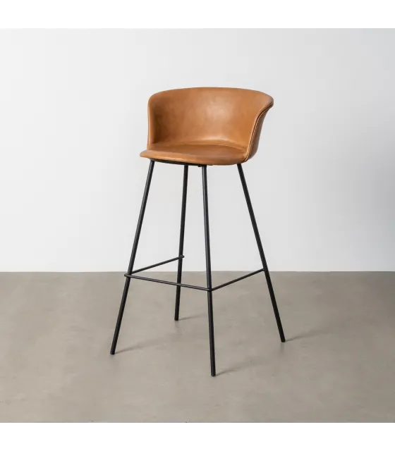 TABURETE CAMEL METAL / SIMIL PIEL 44,50 X 48,50 X 93,50 CM