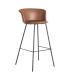 TABURETE MARRÓN METAL / SIMIL PIEL 44,50 X 48,50 X 93,50 CM