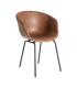 SILLA MARRÓN METAL / SIMIL PIEL 59 X 50,50 X 81,50 CM