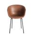 SILLA MARRÓN METAL / SIMIL PIEL 59 X 50,50 X 81,50 CM