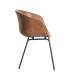 SILLA MARRÓN METAL / SIMIL PIEL 59 X 50,50 X 81,50 CM