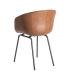 SILLA MARRÓN METAL / SIMIL PIEL 59 X 50,50 X 81,50 CM