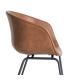SILLA MARRÓN METAL / SIMIL PIEL 59 X 50,50 X 81,50 CM