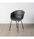 SILLA NEGRO METAL / SIMIL PIEL 59 X 50,50 X 81,50 CM