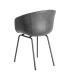 SILLA NEGRO METAL / SIMIL PIEL 59 X 50,50 X 81,50 CM