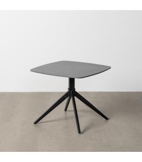 MESA CENTRO NEGRO PIEDRA SINTERIZADA 60 X 60 X 50 CM