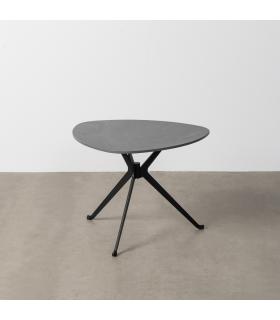 MESA CENTRO NEGRO PIEDRA SINTERIZADA 60 X 60 X 45 CM