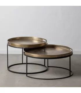 S / 2 table gold-black center 78 x 78 x 38 cm