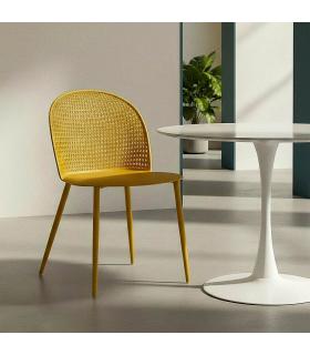 SILLA AMARILLO PP-METAL CONTRACT 51 X 46 X 80 CM