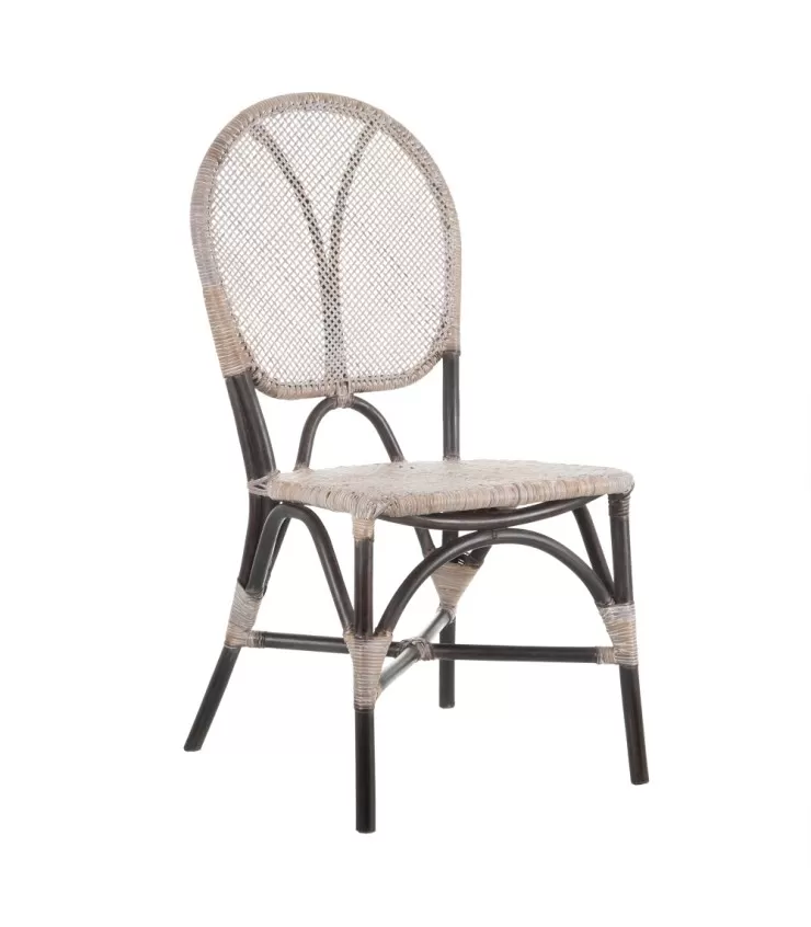 Cadeira bege-marrom ratan 47 x 48 x 98,50 cm