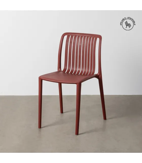 SILLA GRANATE POLIPROPILENO EXTERIOR 47 X 51 X 77,50 CM